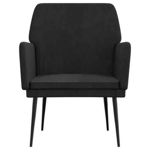 Lænestol 62x79x79 cm velour sort
