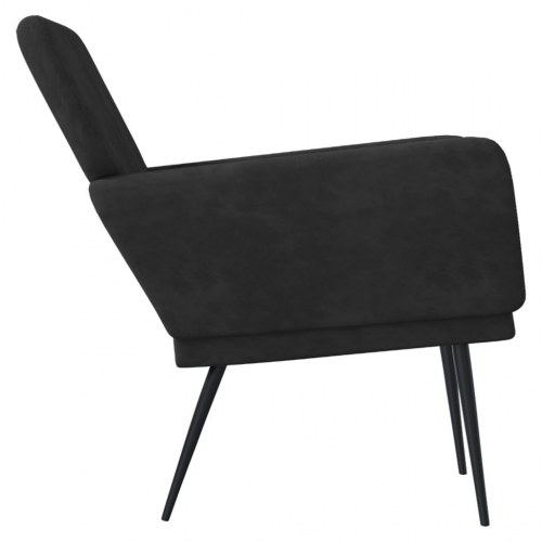 Lænestol 62x79x79 cm velour sort