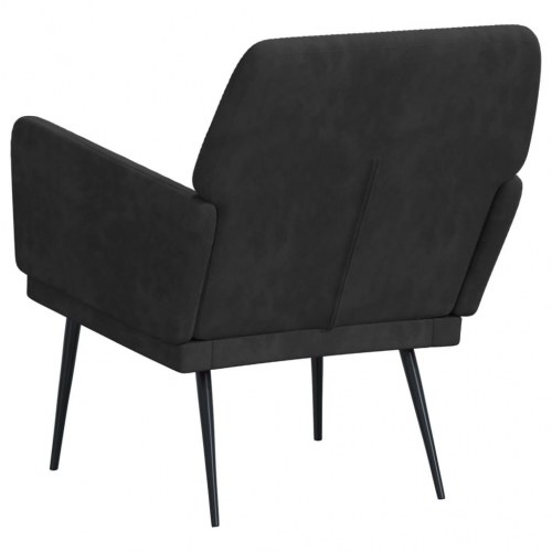 Lænestol 62x79x79 cm velour sort