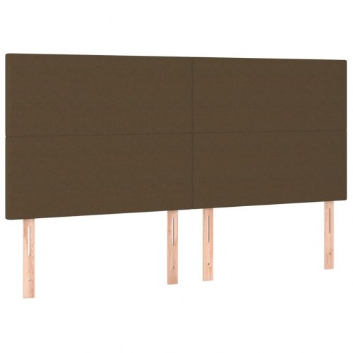 Kontinentalseng med madras 160x200 cm - stof, mørkebrun