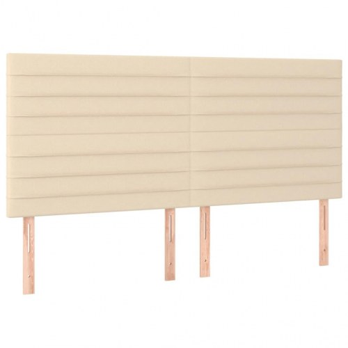 Kontinentalseng med madras 180×200 cm - stof, cremefarvet
