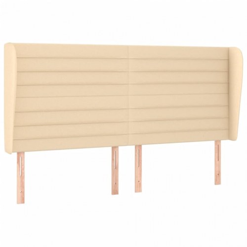 Kontinentalseng med madras 180x200 cm - stof, cremefarvet