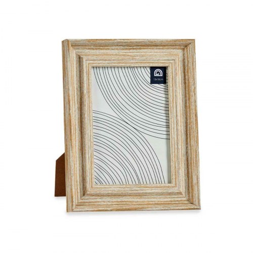 Fotoramme 13×18 cm - brun/guld træ-look med glas, 6-pak