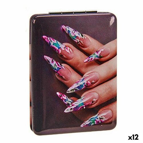 Makeup-Spejl Foldbar Negle (2,5 x 8,5 x 6,2 cm) (12 enheder)