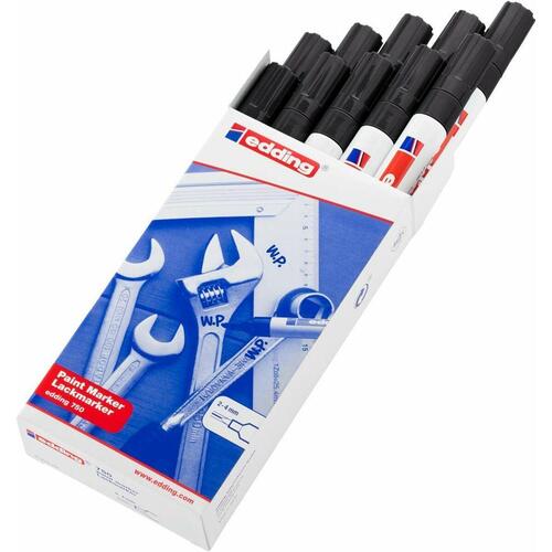 Sprittusch Edding 750 Sort (10 enheder)