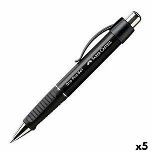 Kuglepen Faber-Castell Grip Plus Ball M Sort 5 enheder
