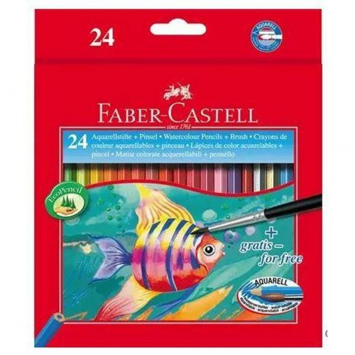 Faber-Castell akvarelblyanter - 24 farver + pensel (3 pk)