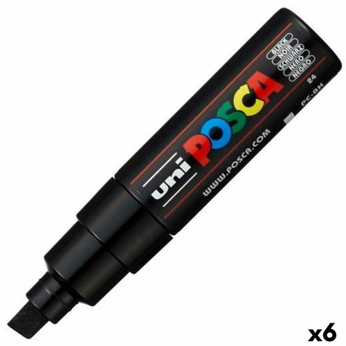 POSCA PC-8K markør - sort, 8 mm (6 stk.)
