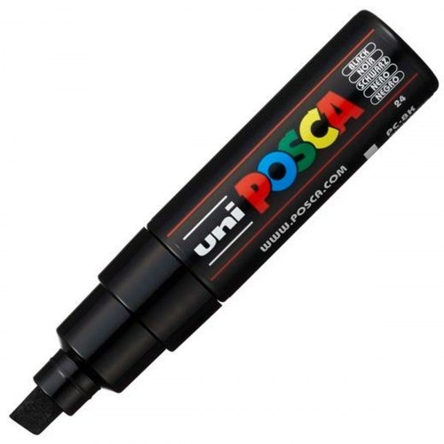 POSCA PC-8K markør - sort, 8 mm (6 stk.)