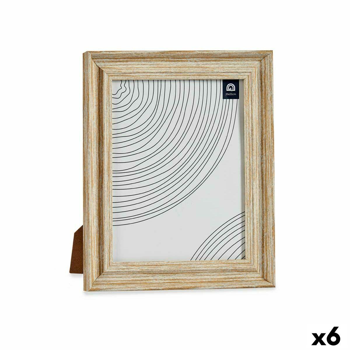 Fotoramme 20×25 Cm Brun/guldfinish Træ/krystal/plast 6 Stk