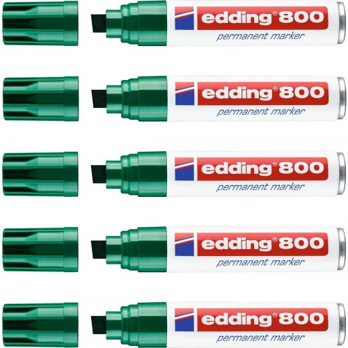 Edding 800 sprittusch - grøn, 5 stk.