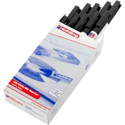 Edding 8400 sprittusch - sort, 10 stk.
