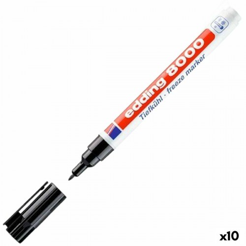 Permanent marker Edding 8000 - sort, 10 stk.