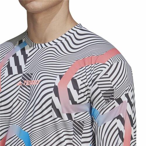 Langærmet T-shirt til Mænd Adidas Terrex Primeblue Trail Hvid XS