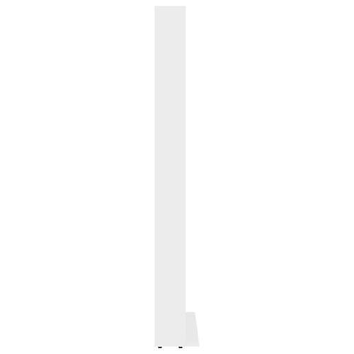 Cd-reol 102x16x177,5 cm konstrueret træ hvid højglans