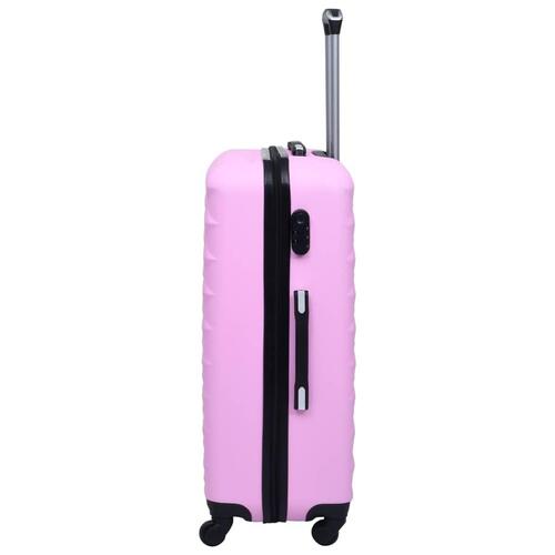 Kuffert sæt 2 stk. hardcase ABS pink