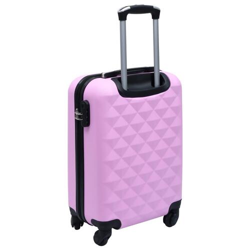 Kuffert sæt 2 stk. hardcase ABS pink