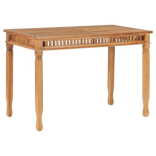 Havebord 110x65x80 cm massivt teaktræ