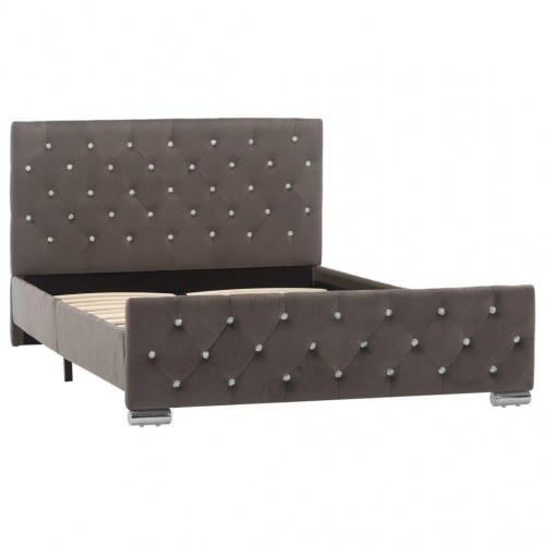 Sengestel 120x200 cm stof grå