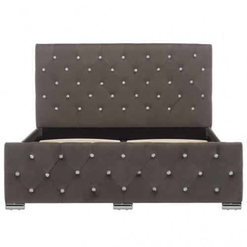 Sengestel 120x200 cm stof grå