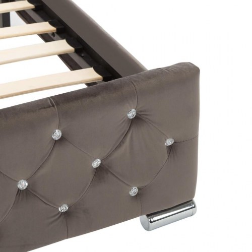 Sengestel 120x200 cm stof grå