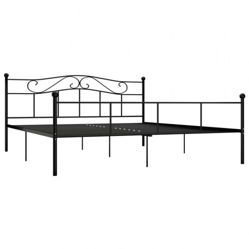 Sengestel 180x200 cm metal sort
