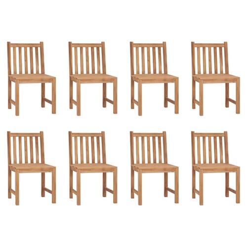 Havestole 8 stk. massivt teaktræ