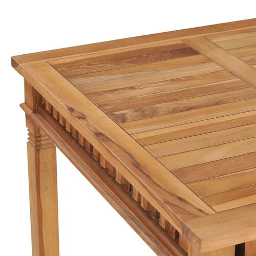 Havebord 80x80x80 cm massivt teaktræ
