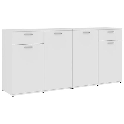 Skænk 160x36x75 cm spånplade hvid