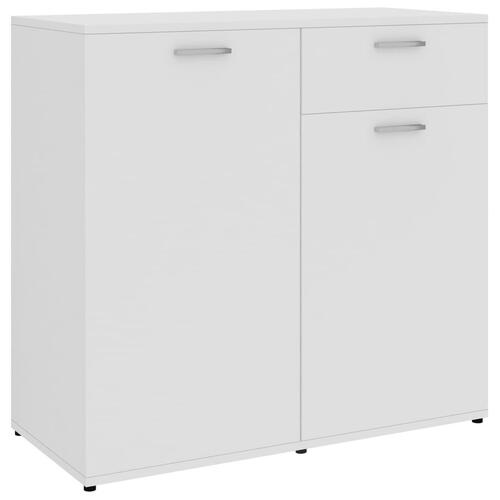 Skænk 160x36x75 cm spånplade hvid