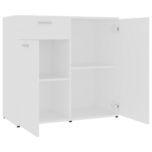 Skænk 160x36x75 cm spånplade hvid