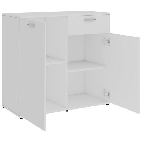 Skænk 160x36x75 cm spånplade hvid