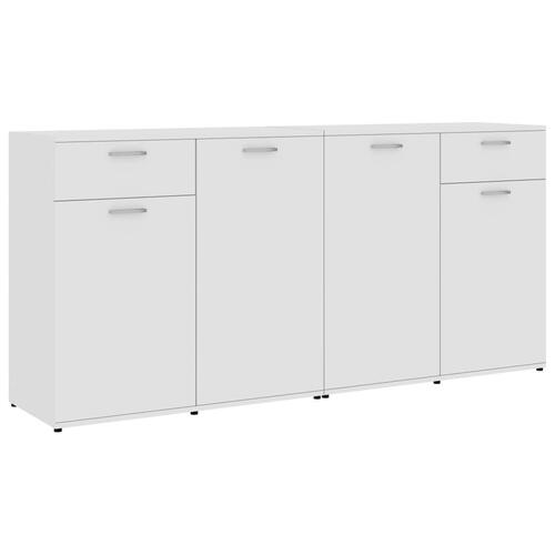 Skænk 160x36x75 cm spånplade højglans hvid