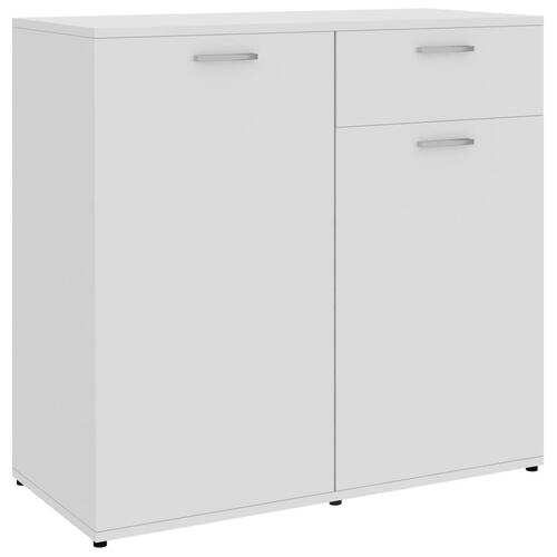 Skænk 160x36x75 cm spånplade højglans hvid