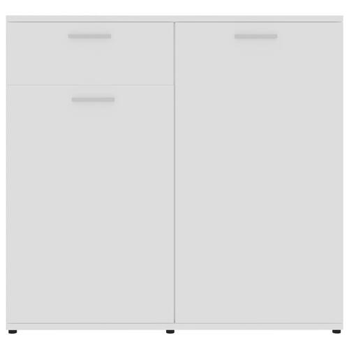 Skænk 160x36x75 cm spånplade højglans hvid