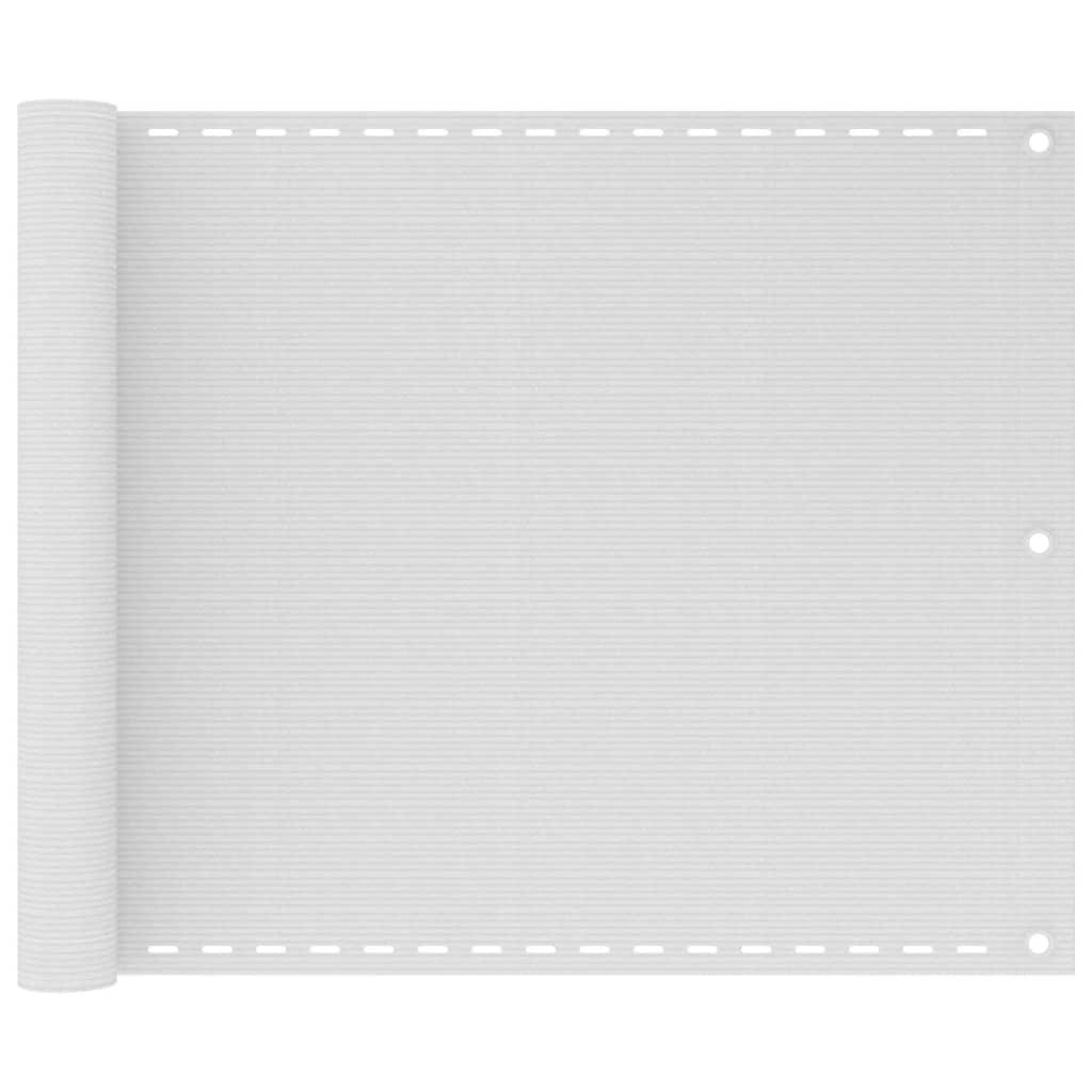 Altanafskærmning 75x500 cm HDPE hvid