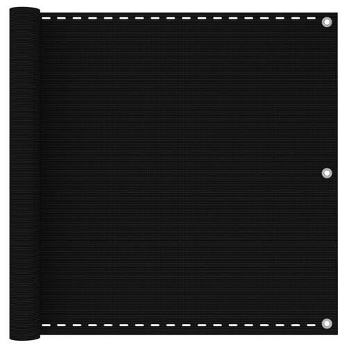 Altanafskærmning 90x500 cm HDPE sort