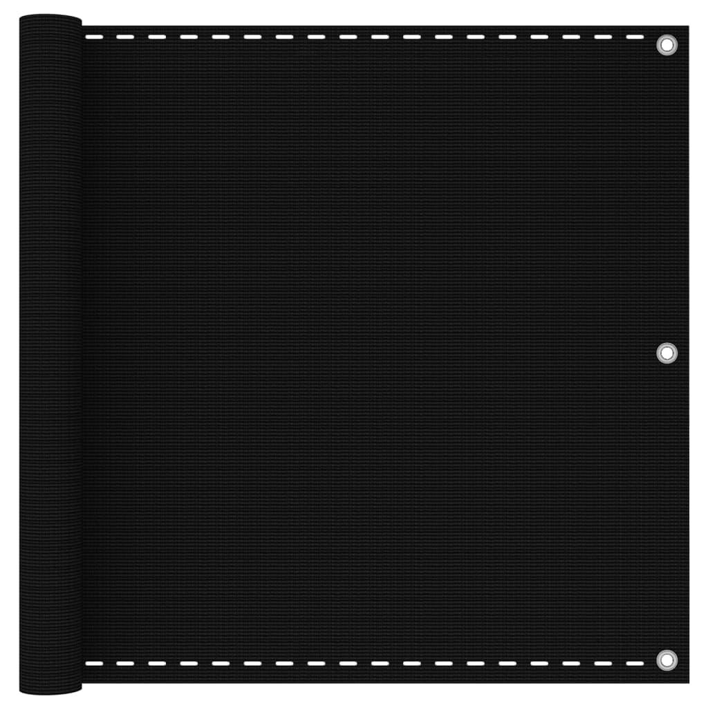 Altanafskærmning 90x500 cm HDPE sort