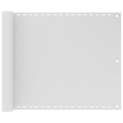 Balkonafskærmning HDPE 75x600 cm hvid