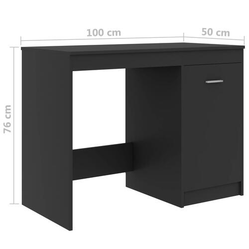 Skrivebord 140x50x76 cm spånplade grå