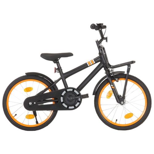 Børnecykel med frontlad 18 tommer sort og orange