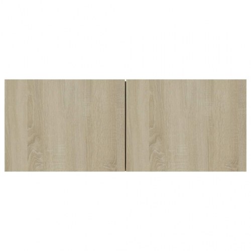 Væghængt tv-bord 80×30×30 cm i konstrueret træ - sonoma-eg