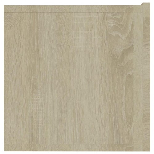 Væghængt tv-bord 80×30×30 cm i konstrueret træ - sonoma-eg