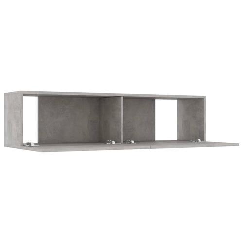 Tv-bord 120x30x30 cm konstrueret træ betongrå