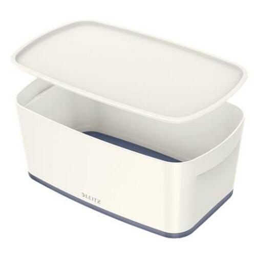 Opbevaringskasse Leitz MyBox WOW Med låg Small Hvid Grå ABS 5 L 31,8 x 12,8 x 19,1 cm