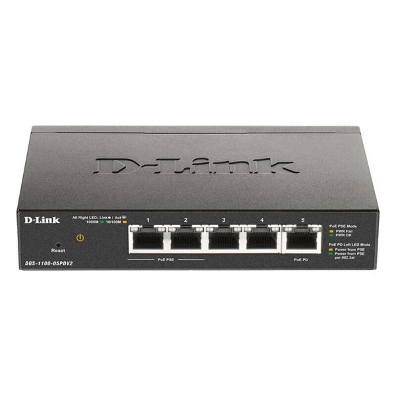 Se D-Link Switch 5x gigabit poe dgs-1100-05pdv2 hos Boligcenter.dk