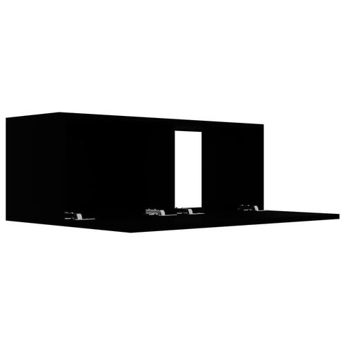 Tv-bord 80x30x30 cm konstrueret træ sort