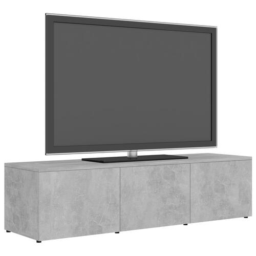 Tv-skab 120x34x30 cm spånplade betongrå