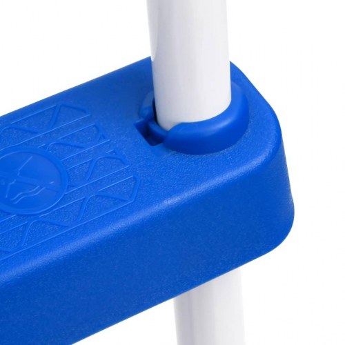 Poolstige 84 cm stål blå og hvid