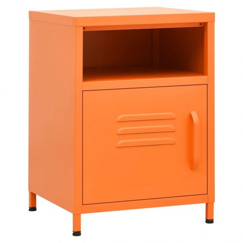 Natborde i stål - 2 stk., 35×35×51 cm, orange